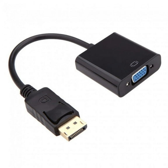 FVH DP DisplayPort Display Port Source to VGA Female Sink Monitor Projector Cable Support ATI Eyefinity Black