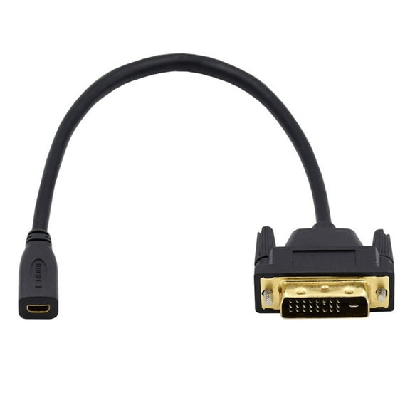 FVH DVI 24+1 Male to Micro HDMI 1.4 Type-D 4K Female Extension Cable for Computer HDTV Graphics Card UHD