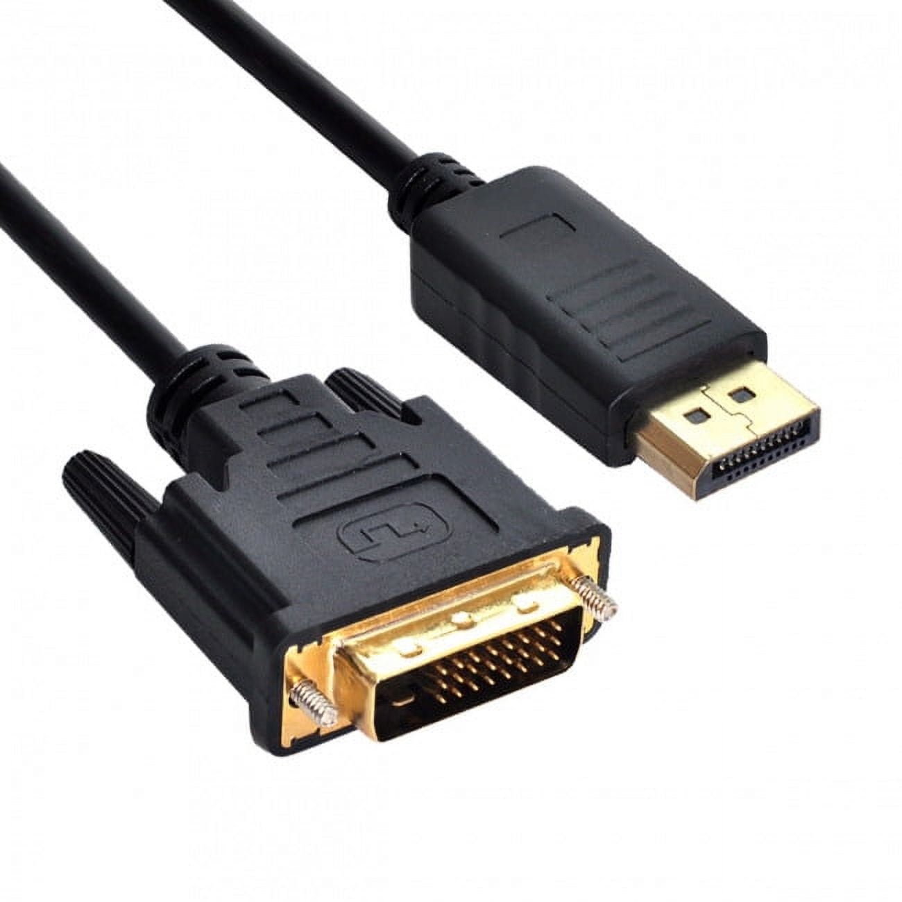 FVH DisplayPort DP Male Source to DVI Male Single Link Video Cable 6ft ...