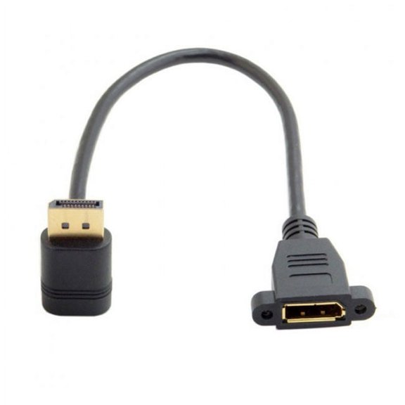 FVH DisplayPort Display Port Male to Female 90 Degree Down Angled Extension Cable