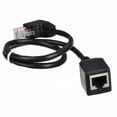 thumbnail image 1 of FVH Down Angled 90 Degree 8P8C FTP STP UTP Cat 5e Male to Female Lan Ethernet Network Extension Cable 50cm, 1 of 5