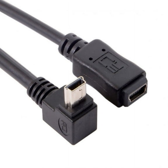 FVH GPS Mini USB 5P 90D Up Down Angled Male to Mini USB 5Pin Female Extension Cable