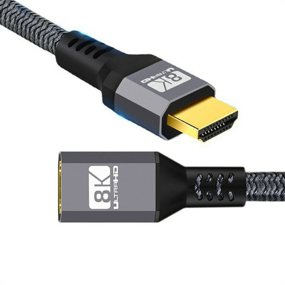 FVH HDMI 2.1 UHD 8K Extension Cable Male to Female Ultra-HD 8K 60hz 4K 120hz Cable 48Gbs with Audio 3D HDMI Cord