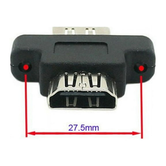 FVH HDMI Female To HDMI 1.4 Female Extension Extender Coupler Adapter with Panel Mount Holes