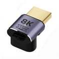 thumbnail image 1 of FVH HDMI Male to HDMI 2.1 Female Vertical 90 Degree Down Angled UHD Extension Adapter Support 8K 60hz HDTV, 1 of 7