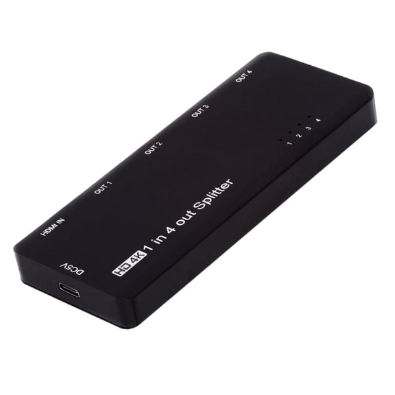 FVH HDMI Splitter 4K 60hz Ultra-HD Converter Compatible 2.0 Switch 1-IN-4-OUT 18Gbps UHD Hub Support HDCP SST Extended