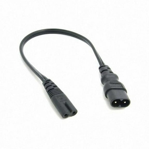 FVH IEC 60320 C8 Plug to C7 Receptacle Male to Female Extension Power Supply Main Adapter Cable 30cm