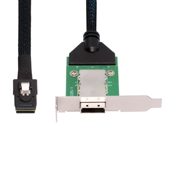 FVH Internal Mini SAS SFF-8087 Male to External SFF-8088 Female Extension Cable PCBA With Low Profile Bracket