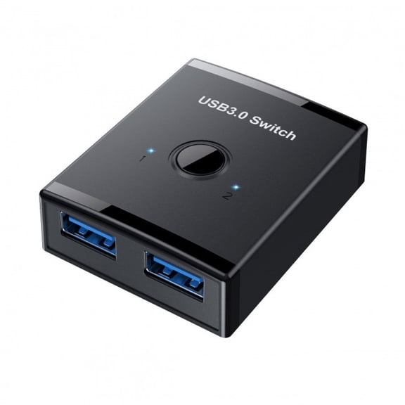 FVH KVM USB 3.0 Bidirectional Switch Selector 2 to 1 PCs Sharing or 1 to 2 Hub for Keyboard Mouse Scanner Printer