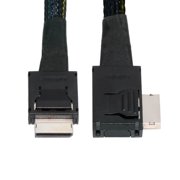 FVH Left Angled 90 Degree OcuLink PCIe 4.0 PCI-Express SFF-8611 4i to SFF-8611 Data Active Cable for eGPU SSD 50cm