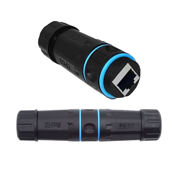 FVH M20 Locking IP68 Waterproof UTP STP RJ45 Female to CAT6 Female Networking Patch Extension Adapter Coupler