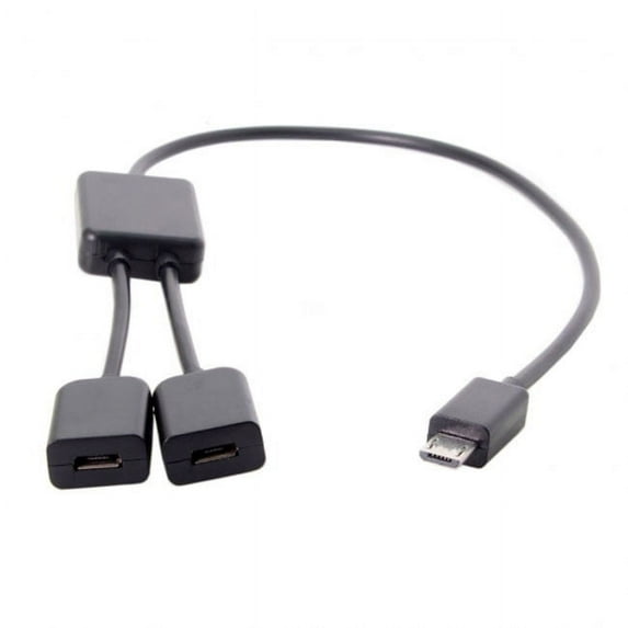 FVH Micro USB to Dual Ports Micro USB Female Hub Cable For Laptop PC Mouse Flash Disk