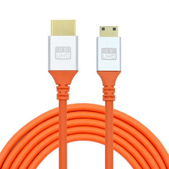 FVH Mini HDMI 4K to HDMI Ultra Soft High Flex HDTV Cable Hyper Super Flexible Cord High Speed Type-A Male to Male for Computer HDTV