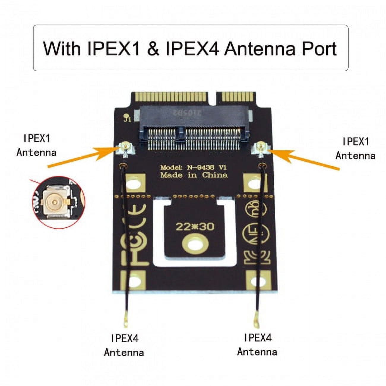 M.2 (NGFF Key E) to MPCIe (PCIe+USB) Adapter pcie Card m.2 pcie Adapter
