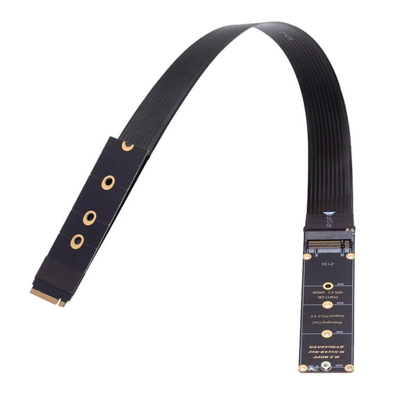 FVH NGFF M-Key NVME Male to Female Extension PCI Express Cable 30cm PCI-E 4.0 for Mainboard SSD 2230/2242/2260/2280