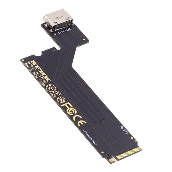 FVH PCI-E 4.0 M.2 M-key to Oculink SFF-8612 SFF-8611 Host Adapter for 2024 ThinkBook 14+ AMD8845 External Graphics Card & SSD