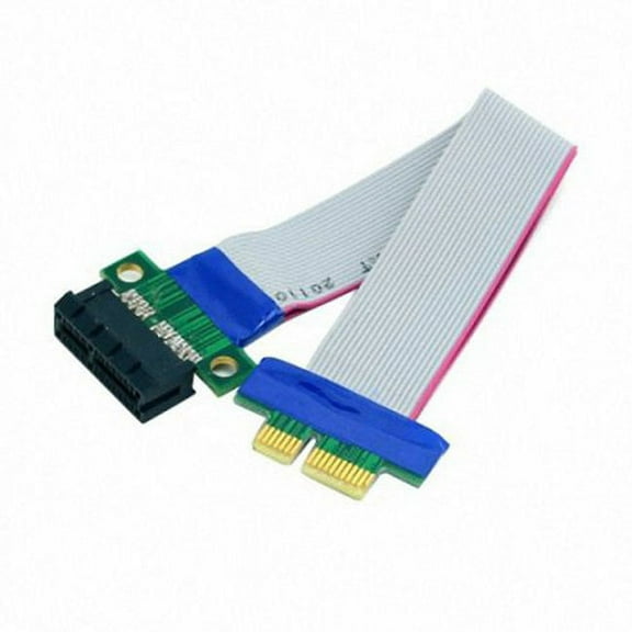 FVH PCI-E Express 1X Slot Riser Card Extender Extension Ribbon Flex Relocate Cable 20cm