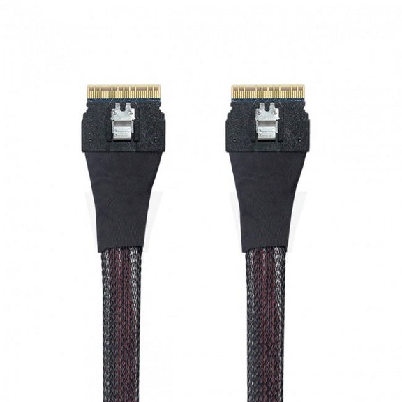 FVH PCI-E Slimline SAS 4.0 SFF-8654 8i 74pin Host to SFF-8654 74Pin Slim SAS Target Cable 50cm