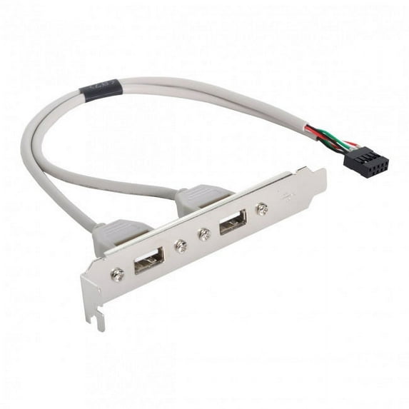 FVH PCI-E USB 2.0 A type Female Screw to Motherboard 9p header cable with bracket