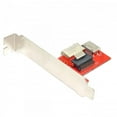 thumbnail image 1 of FVH PCI-Express 4.0 Mini SAS SFF-8087 to Oculink SFF-8611 SFF-8612 PCBA Female Adapter With Bracket, 1 of 7