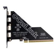 FVH PCI-Express 4.0 PCIE 16x Detachable to Four Oculink SFF-8612 SFF-8611 External VROC Raid0 Adapter for U.2 SSD eGPU External Graphics Card Dock