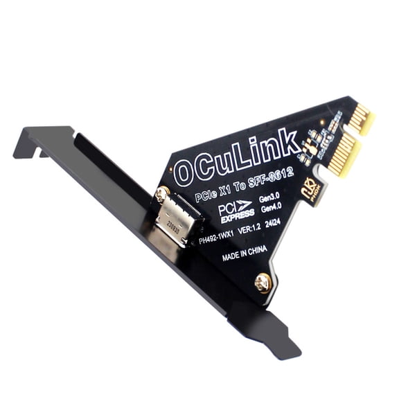 FVH PCI-Express 4.0 PCIE 1x to Oculink SFF-8612 SFF-8611 Host Card for U.2 SSD eGPU External Graphics Card Dock