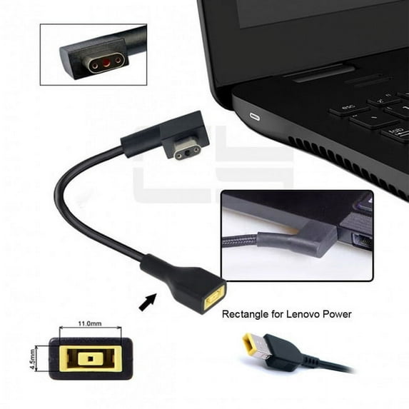 FVH Rectangle Jack 11.0*4.5mm Input to 3Pin Power Plug Cable Compatible for Laptop Blade Pro 17 and Blade 15 Model Support 230W/160W Charge Adapter