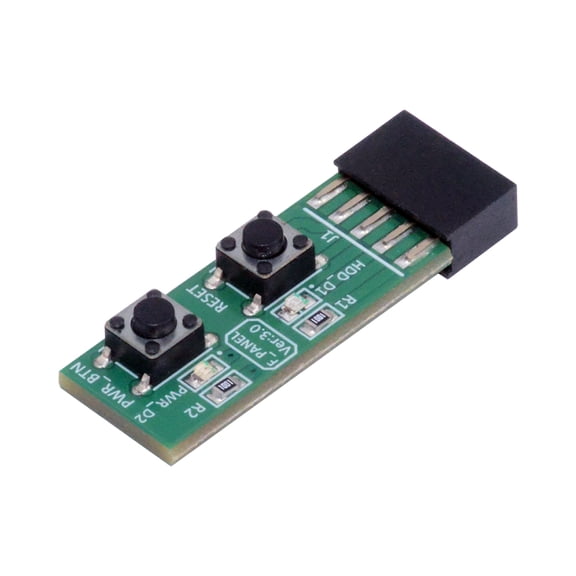 FVH Reset Power Jumper for Computer Mainboard 10Pin Switching Board Adapter With Button For Maintenance Task