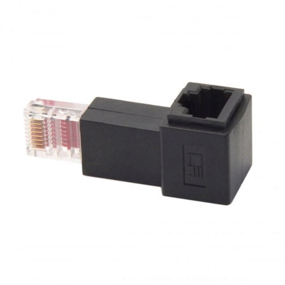 FVH Right Angled 90 Degree 8P8C FTP STP UTP Cat 5e Male to Female Lan Ethernet Network Extension Adapter