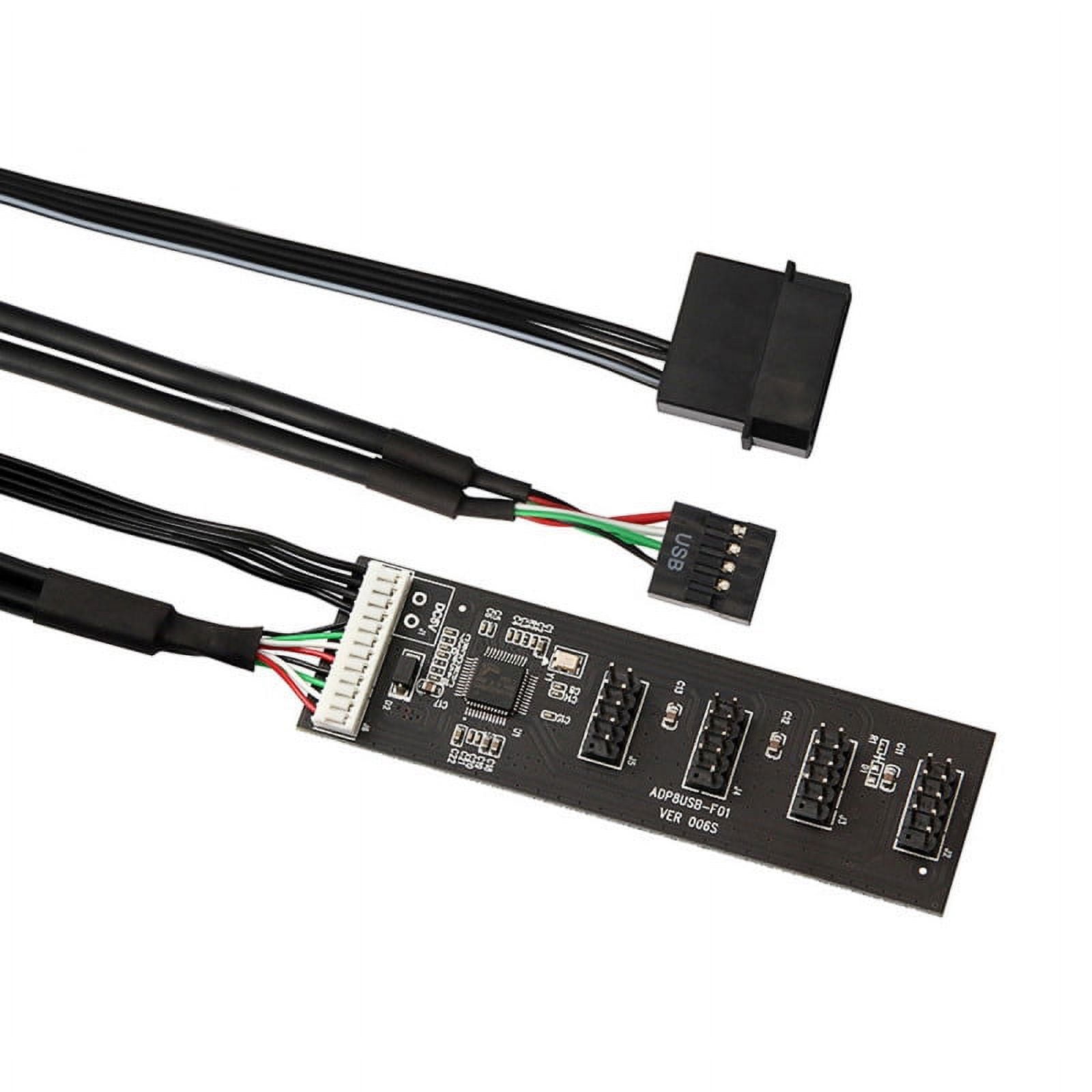 USB 2.0 9Pin Header 1 to 4 Female Splitter Extension Cable with Power