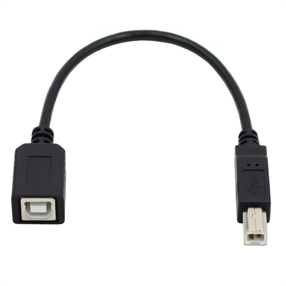 FVH USB 2.0 B Type Male to Female Extension Cable 20cm for Printer Scanner Disk