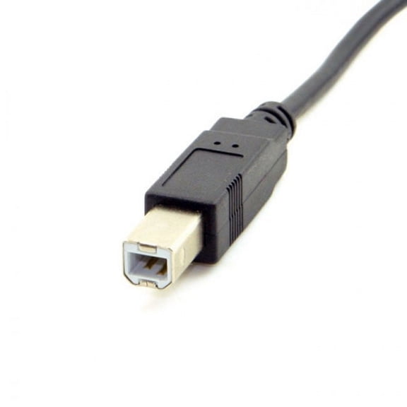 FVH USB 2.0 B Type Male to Female Printer Scanner Hard Disk Extension Cable with Screws for Panel Mount 50cm