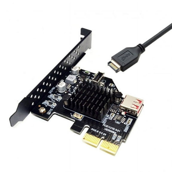 FVH USB 3.1 Front Panel Socket USB 2.0 to PCI-E Express Card Adapter for Motherboard