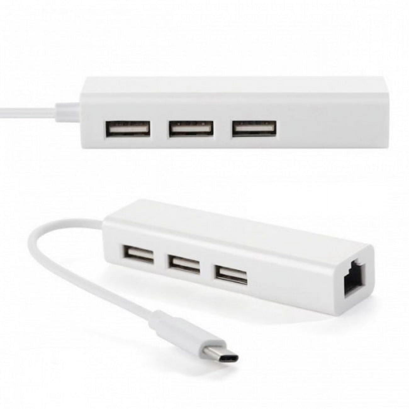 FVH USB 3.1 Type C USB-C Multiple 3 Ports Hub with Ethernet Network LAN ...
