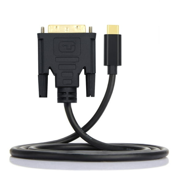 FVH USB 3.1 Type C USB-C Source to DVI 1080P 60hz Displays Male Monitor Cable for Laptop 1.8m