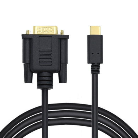 FVH USB 3.1 Type C USB-C Source to VGA RGB 1080P Displays Male Monitor Cable for Laptop 1.8m