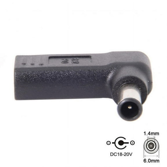 FVH USB 3.1 Type C USB-C to DC 19V 6.0*1.4mm Adapter PD Emulator Trigger 90 Degree Angled