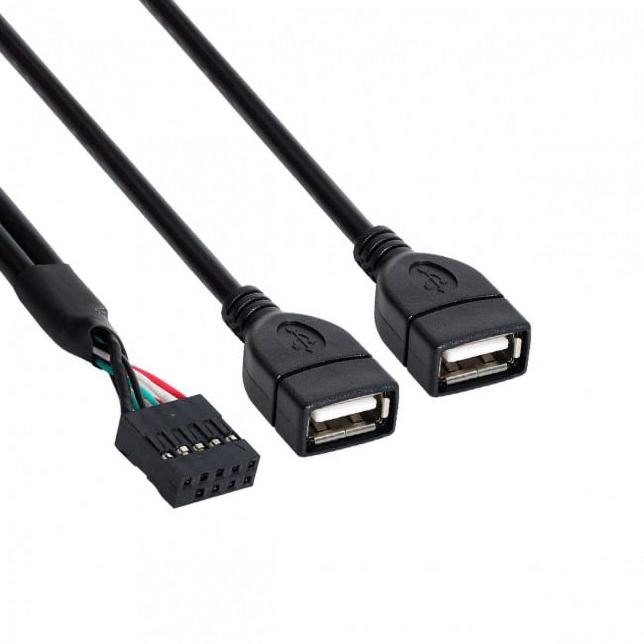 Usb Pin Header Female FVH USB 9Pin 10Pin Motherboard Female Header to Dual USB 2.0 Female ...