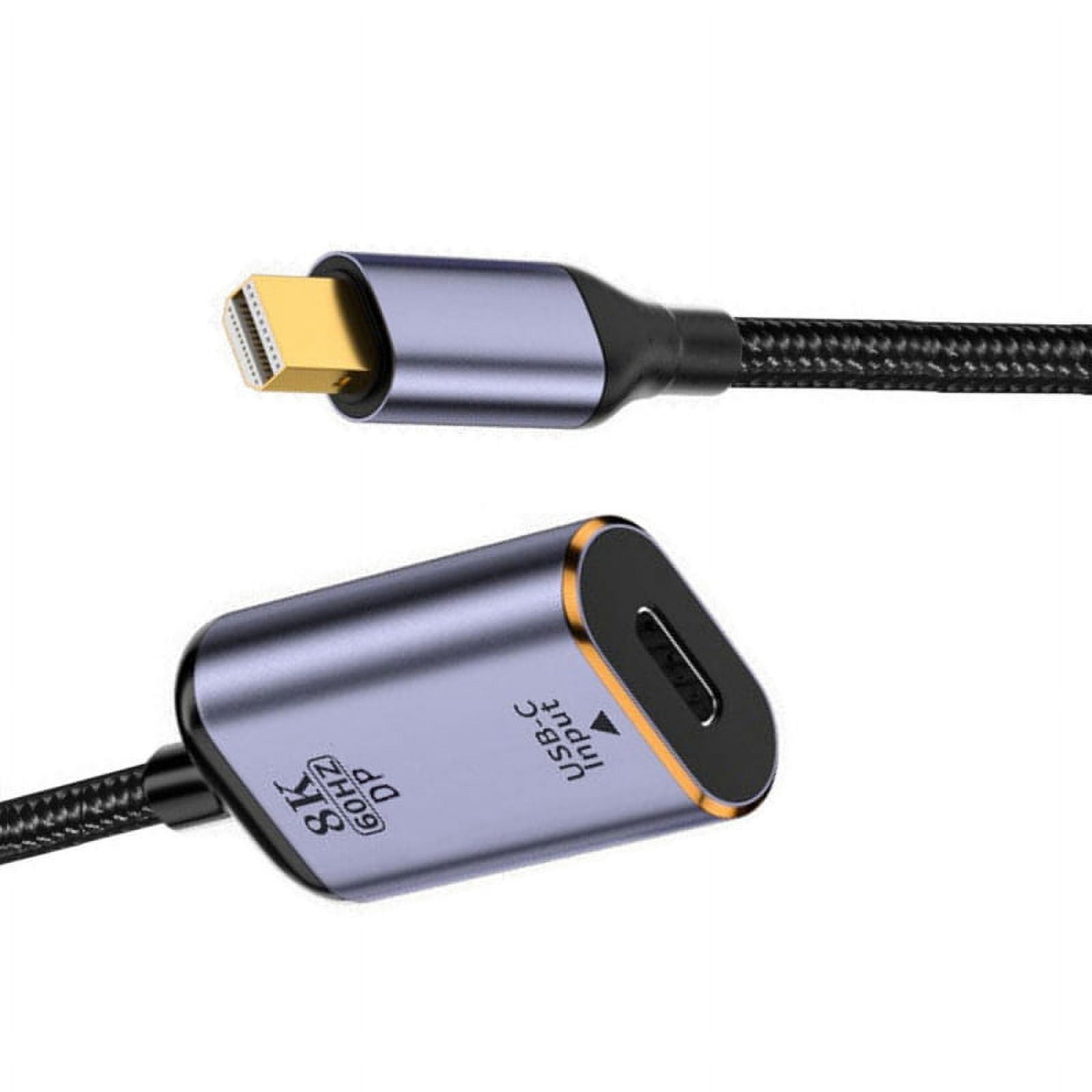 FVH USB-C Type C Female Source to Mini Displayport DP 1.4 Sink HDTV Cable 8K@60hz 4K@120hz for Tablet Phone Laptop
