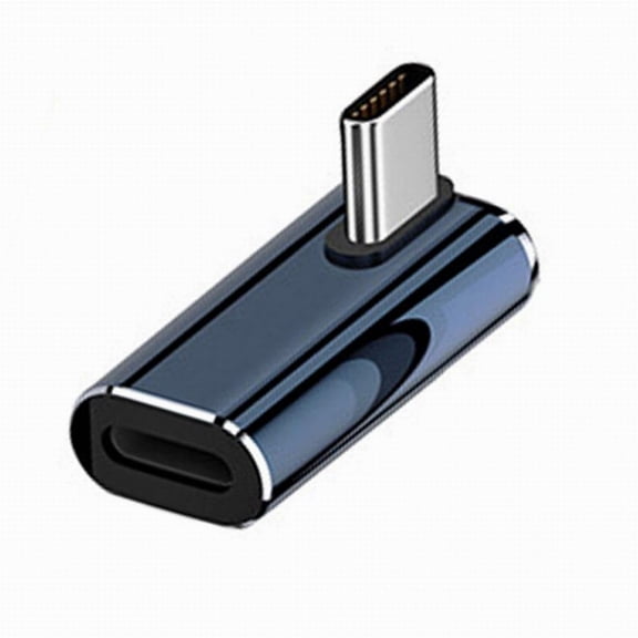 FVH USB-C Type C Male to 8P Female 27W Power 480Mbps Data Adapter Low Profile Angled Compatible with iPhone 15 & Android & Tablet