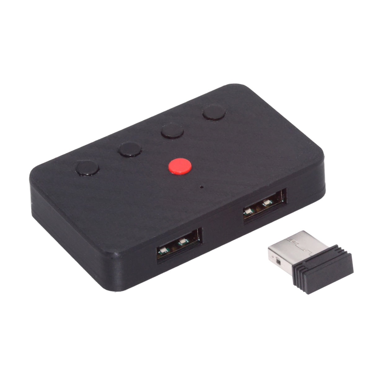 FVH USB Wired Keyboard and Mouse Convert to Wireless 2.4G Bluetooth(BT) Converter with Receiver Type-C Power for Laptop Tablet Phone