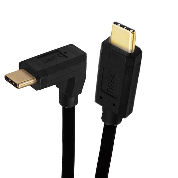 FVH USB3.1 Type-C Male to USB-C Vertical 90 Degree Up Down Angled 10Gbps 4K Data Cable 65W