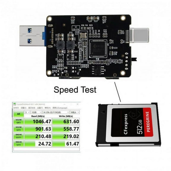 FVH USB3.1 Type-C Type-A to CF Express Extension Card Reader for CFE Type-B Support R5 Z6 Z7 Memory Card
