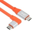 thumbnail image 1 of FVH USB3.2 20Gbps Male to Male Cable 90 Degree Left Right Angled Ultra Soft High Flex 100W 8K 5K 4K USB4.0 Hyper Super Flexible Cord (50cm), 1 of 9