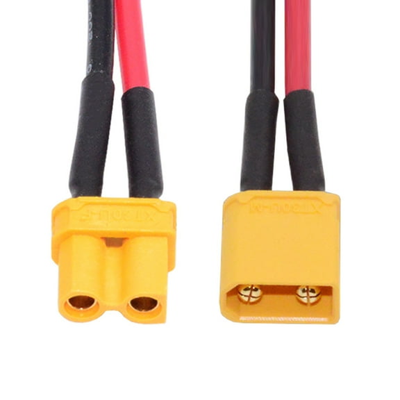 FVH XT30 Female to Male 18AWG Extension Cable Connector for RC Battery Portable Power Station Solar Panel