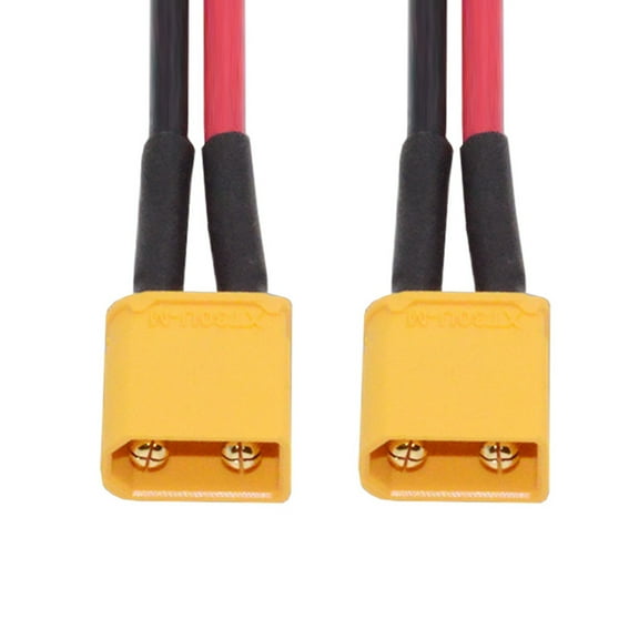 FVH XT30 Male to Male 18AWG Extension Cable Connector for RC Battery Portable Power Station Solar Panel