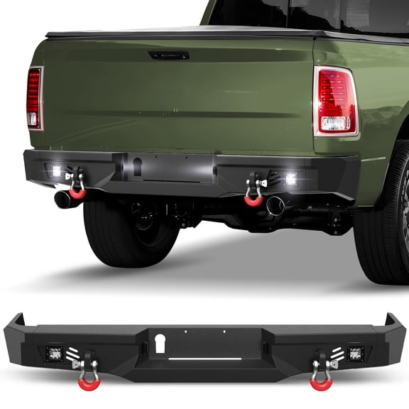 FVLEY Ram 1500 Rear Bumper for 2009-2018 Dodge Ram 1500 & 2019-2024 Ram 1500 Classic