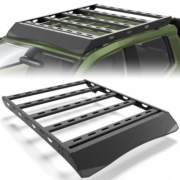 FVLEY Rooftop Cargo Rack for 2024 2025 2026 Toyota Tacoma Double Cab, Steel Carrier with Multiple Accessory Mounting Points