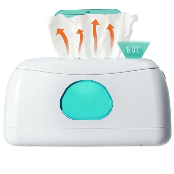 FVLOENG Baby Wipe Warmer Portable Diaper Wipes Dispenser,Pop-up Access,Temperature Display