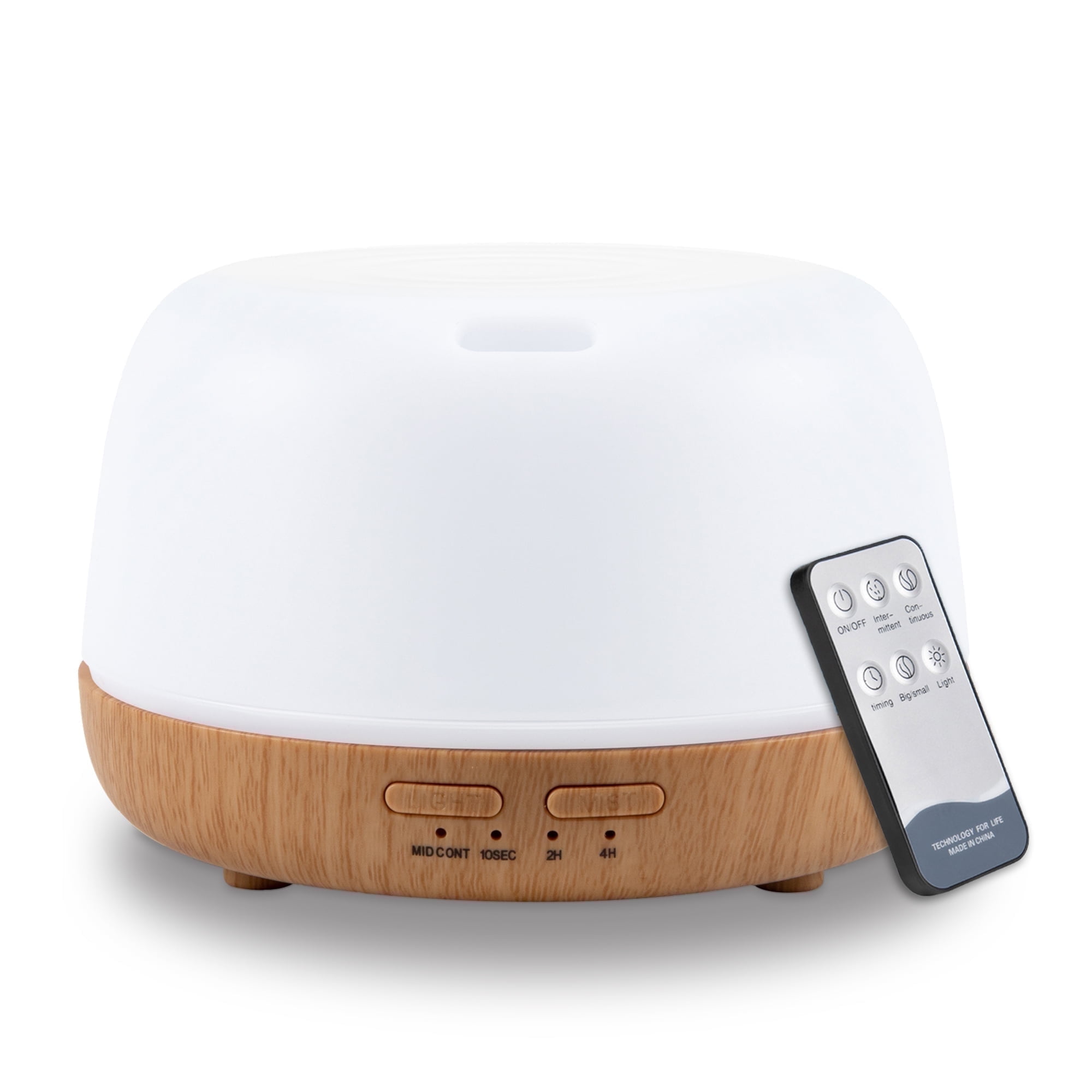 FVLOENG Essential Oils Aromatherapy Diffuser Mist Ultrasonic Vaporizer, 7 Colors Light ,Cool Mist Air Humidifiers for Large Room Home Bedroom Baby Office Car, with Remote Control ,300mlWhite